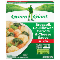 Green Giant Broccoli, Cauliflower, Carrots & Cheese Sauce, Sauced - 8 Ounce 
