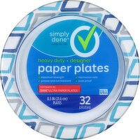 Simply Done Paper Plates, Heavy Duty, Designer