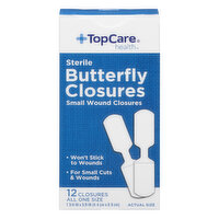 TopCare Butterfly Closures, Sterile, All One Size - 12 Each 