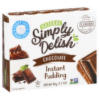 Simply Delish Instant Pudding, Chocolate, Natural - 48 Gram 