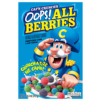 Cap'n Crunch's Cereal, Sweetened Corn & Oat, Oops! All Berries - 10.3 Ounce 