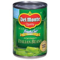 Del Monte Italian Beans, Cut Green, Harvest Select