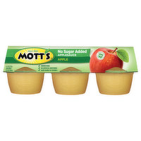 Mott's Applesauce, No Sugar Added, Apple, 6 Pack - 6 Each 