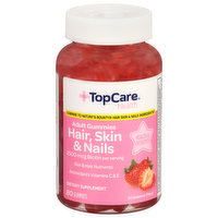 TopCare Hair, Skin & Nails, Gummies, Strawberry Flavor, Adult