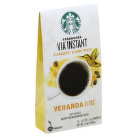 Starbucks Coffee, 100% Arabica, Instant and Microground, Blonde Roast, Veranda Blend, Packets - 12 Each 