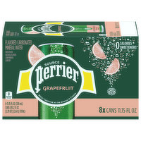 Perrier Mineral Water, Carbonated, Grapefruit - 8 Each 