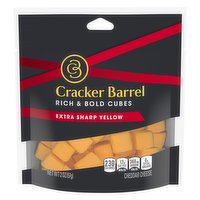 Cracker Barrel Cheddar Cheese Cubes, Extra Sharp Yellow, Rich & Bold - 2 Ounce 