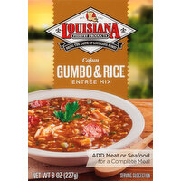 Louisiana Fish Fry Products Entree Mix, Gumbo & Rice, Cajun - 8 Ounce 