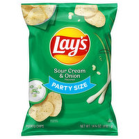 Lay's Potato Chips, Sour Cream & Onion, Party Size - 14.75 Ounce 