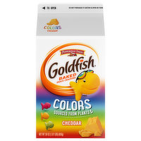 Goldfish Baked Snack Crackers, Cheddar, Colors - 30 Ounce 