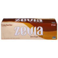 Zevia Soda, Root Beer, Creamy