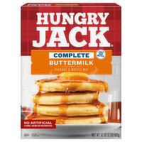 Hungry Jack Pancake & Waffle Mix, Buttermilk, Complete - 32 Ounce 