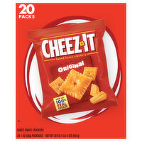 Cheez-It Snack Crackers, Original, Baked, 20 Packs - 20 Each 