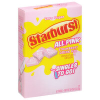 Starburst Drink Mix, Zero Sugar, All Pink Strawberry, Singles To Go - 6 Each 