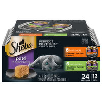 Sheba Cat Food, Premium, Pate, Variety Pack - 24 Each 