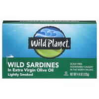 Wild Planet Wild Sardine, in Extra Virgin Olive Oil, Lightly Smoked - 4.4 Ounce 