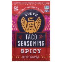 Siete Taco Seasoning, Spicy - 1.31 Ounce 