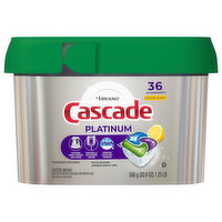 Cascade Dishwasher Detergents, Lemon Scent, Action Pacs