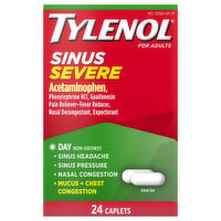 Tylenol Sinus, Severe, Caplets, for Adults - 24 Each 