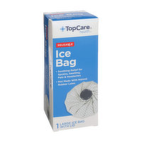 Topcare Ice Bag Soothing Relief For Sprains, Swelling, Pain & Headaches Reusable Large Bag With Lid - 1 Each 