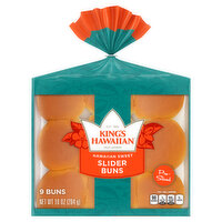 King's Hawaiian Slider Buns, Hawaiian Sweet, Pre-Sliced - 9 Each 