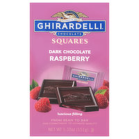 Ghirardelli Dark Chocolate Squares, Raspberry - 5.32 Ounce 