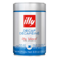 Illy Coffee, 100% Arabica, Ground, Decaf - 8.8 Ounce 