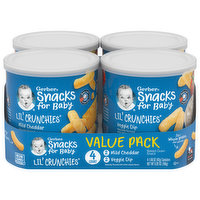 Gerber Baked Grain Snack, Mild Cheddar/Veggie Dip, Value Pack - 4 Each 