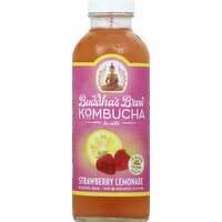 Buddhas Brew Kombucha, Strawberry Lemonade