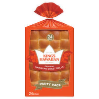 King's Hawaiian Rolls, Hawaiian Sweet, Original, Party Pack - 24 Each 