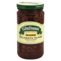 Giuliano Olives, Kalamata, Sliced - 7 Ounce 