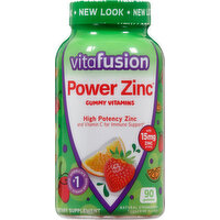 Vitafusion Gummy Vitamins, Power Zinc, Strawberry Tangerine Flavor - 90 Each 