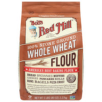 Bob's Red Mill Flour, 100% Stone Ground, Whole Wheat - 5 Pound 