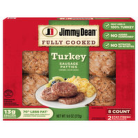 Jimmy Dean Sausage Patties, Turkey - 8 Each