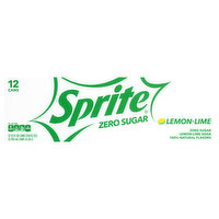 Sprite Soda, Zero Sugar, Lemon-Lime - 12 Each 