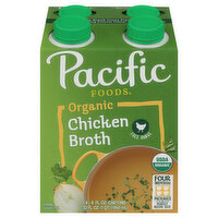 Pacific Foods Chicken Broth, Organic - 4 Each 