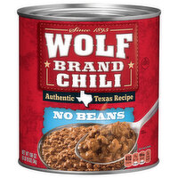 Wolf Brand Chili, No Beans - 106 Ounce 