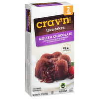 Crav'n Flavor Lava Cakes, Molten Chocolate - 2 Each 