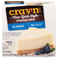 Crav'n Flavor Cheesecake, Classic, New York Style - 24 Ounce