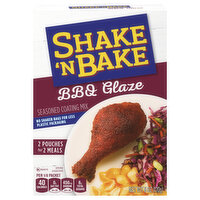 Shake 'N Bake Coating Mix, Seasoned, BBQ Glaze - 2 Each 