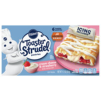 Pillsbury Toaster Pastries, Cream Cheese & Strawberry - 6 Each
