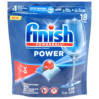 Finish Automatic Dishwasher Detergent, Power, Tabs - 18 Each 