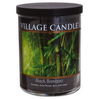 Village Candle Candle, Black Bamboo, Glass Cyclinder - 1 Each 