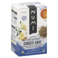 Numi Herbal Tea, Organic, Congest Away, Bags - 16 Each