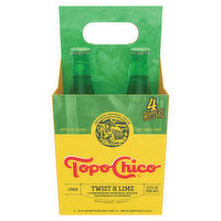 Topo Chico  Sparkling Mineral Water Twist Of Lime Glass Bottles