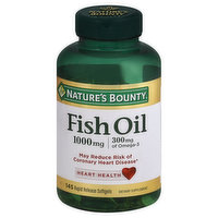 Nature's Bounty Fish Oil, 1000 mg, Rapid Release Softgels - 145 Each 