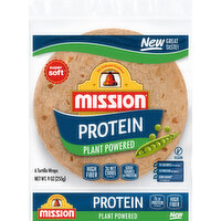 Mission Tortilla Wraps, Protein, Plant Powered - 6 Each 