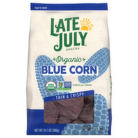 Late July Tortilla Chips, Organic, Blue Corn, Thin & Crispy - 10.1 Ounce 