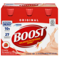 Boost Balanced Nutritional Drink, Creamy Strawberry Flavor, Original - 6 Each 