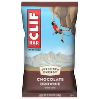 CLIF CLIF BAR - Chocolate Brownie Flavor - Made with Organic Oats - Non-GMO - Plant Based - Energy Bar - 2.4 oz.